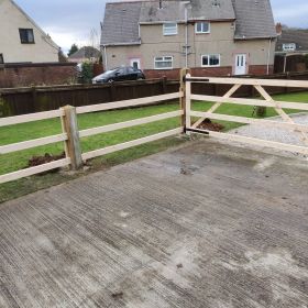 This garden was open and needed some security. I made and installed farm style gates an fencing giving security while retaining open aspect.: Click Here To View Larger Image
